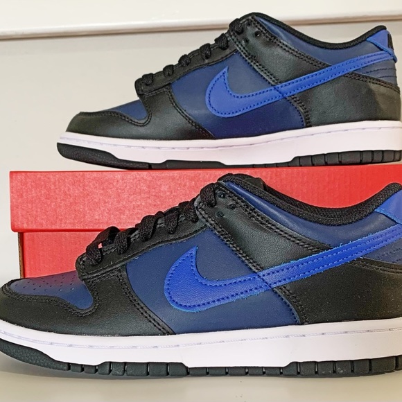 Nike Dunk Low Black Midnight Navy Wmns 7.5 - Picture 5 of 10